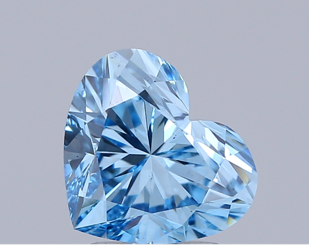 CT Heart Vivid Blue Lab Grown Diamond For Engagement Ring