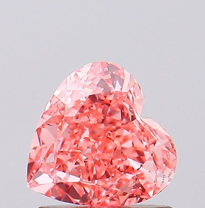 CT Heart Cut Vivid Pink Lab Grown Diamond For Engagement Ring