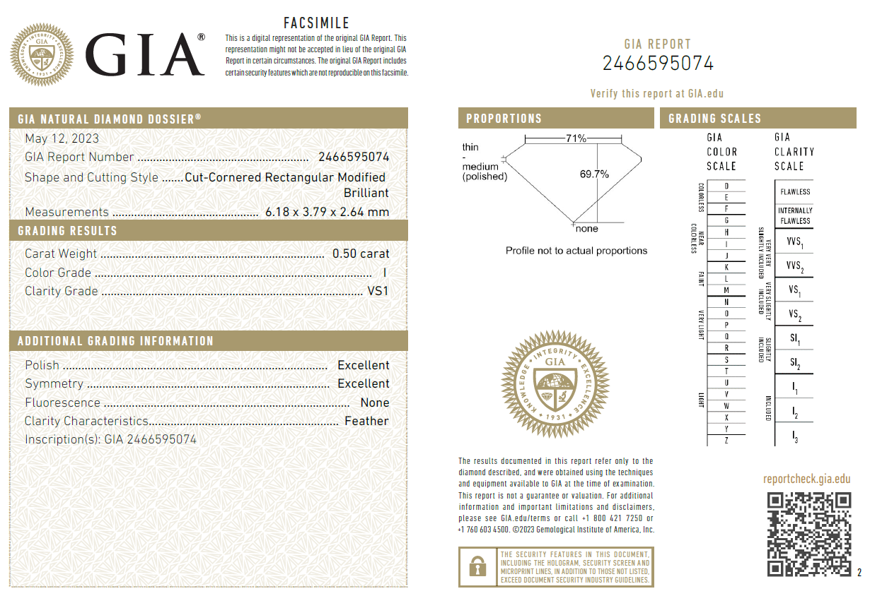 GIA Certified Radiant Cut Natural Diamond For Engagement Ring