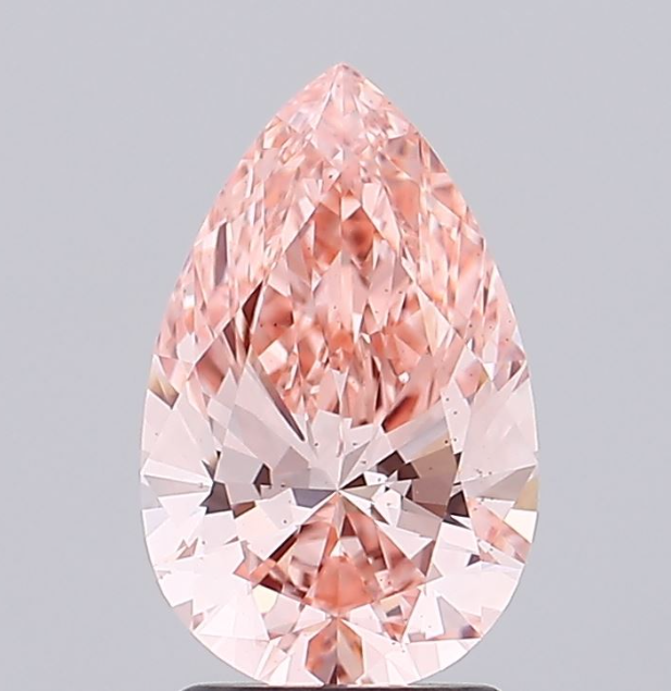 Pear Shape Cubic Zirconia Engagement Ring For Women - Clear & Pink CZ, Dainty Wedding Band, Gift Box - View #7