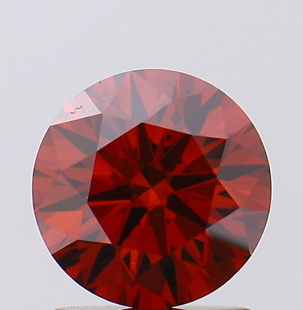 1 CT Vivid Red Round Lab Grown Diamond For Engagement Ring