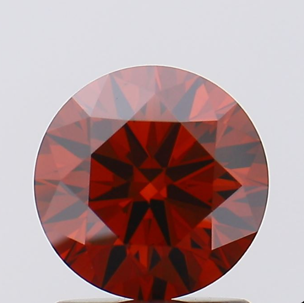 1 CT Vivid Red Round Lab Grown Diamond For Engagement Ring