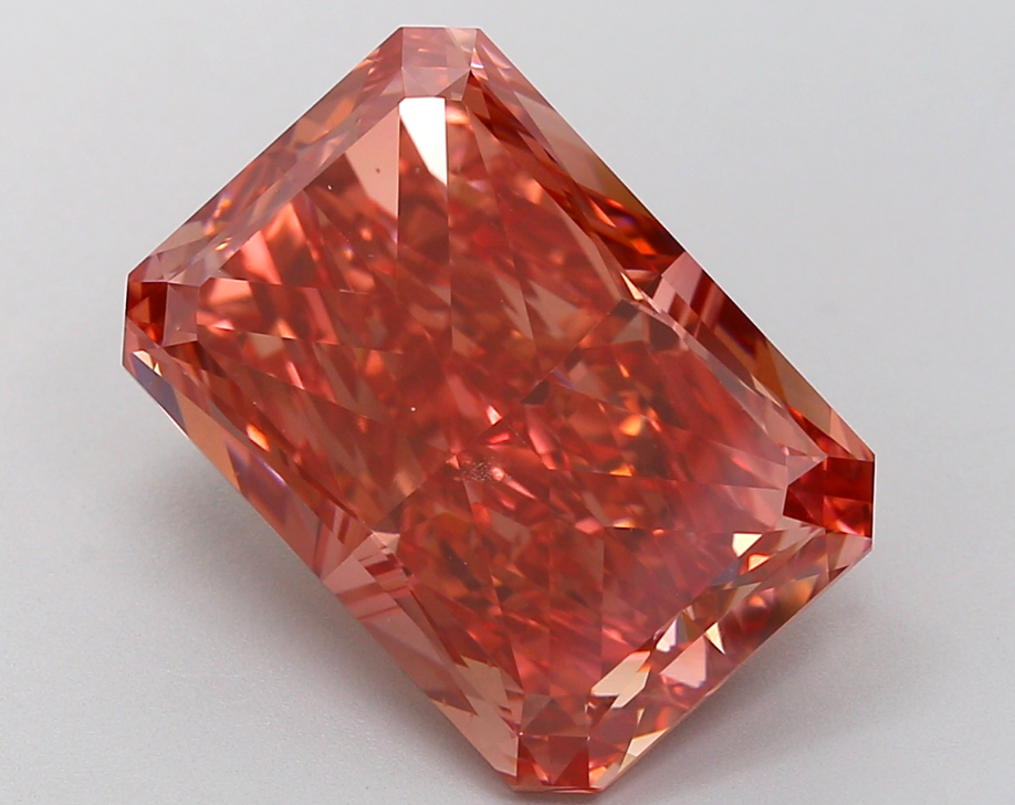 Huge 11.39 CT Red Radiant Cut Lab Grown Diamond For Engagement Ring