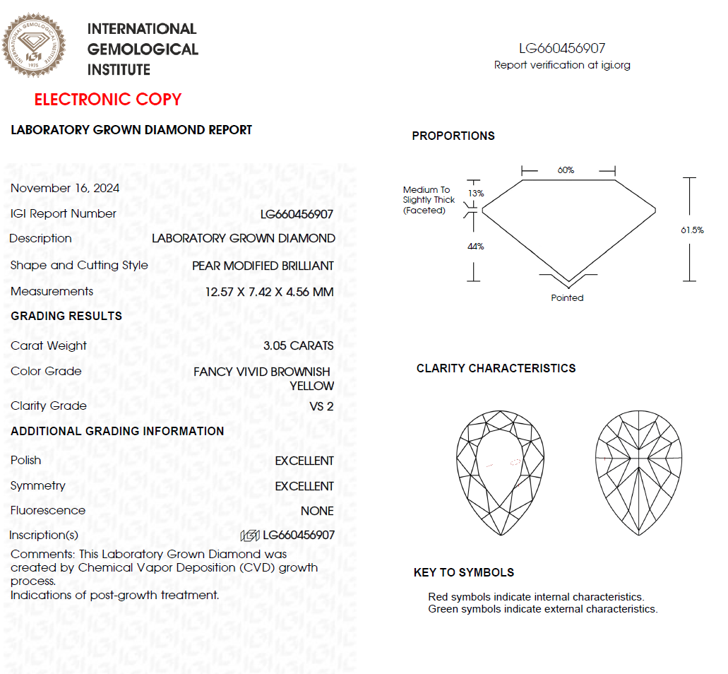 3 CT Brownish Yellow Pear Lab Grown Diamond For Halo Engagement Ring