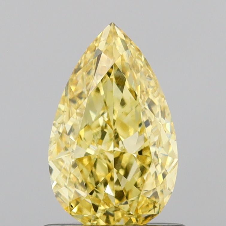 0.80 CT Yellow Pear Lab Grown Diamond For Engagement Ring - IGI Certified