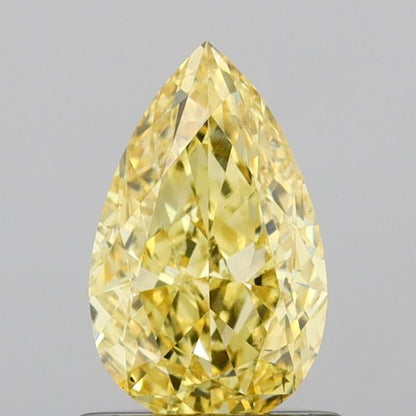 0.80 CT Yellow Pear Lab Grown Diamond For Engagement Ring - IGI Certified