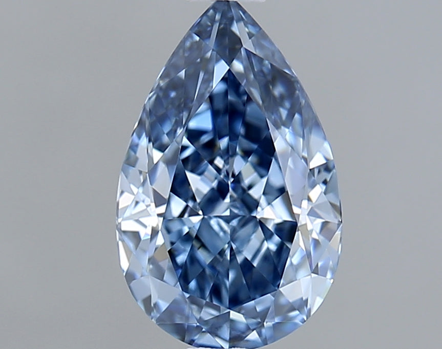 1 CT Blue Pear Lab Grown Diamond For Engagement Ring - IGI Certified VS1