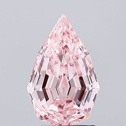 1.84 CT Unique Pink Pear Lab Grown Diamond For Engagement Ring - IGI Certified
