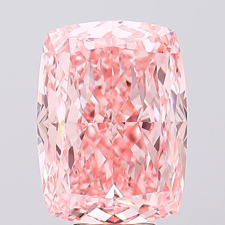 10 CT Pink Cushion Cut Lab Grown Diamond For Engagement Ring - IGI Certified VVS2