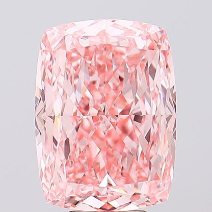 10 CT Pink Cushion Cut Lab Grown Diamond For Engagement Ring - IGI Certified VVS2