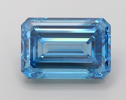 10 CT Blue Emerald Cut Lab Grown Diamond | IGI Certified | Best for Anniversary Gift or Wedding Gift