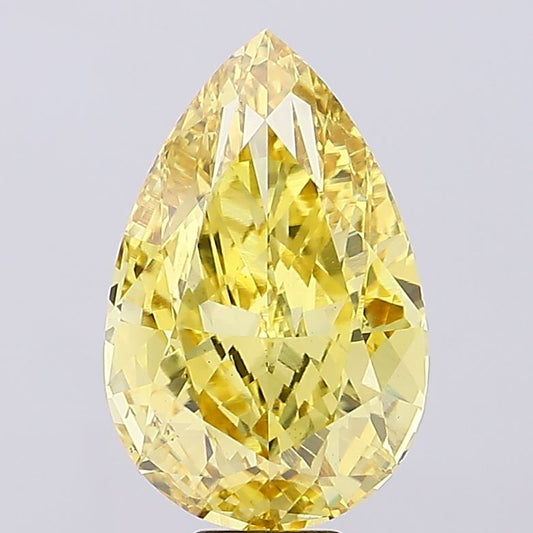 15 CT Yellow Pear Lab Grown Diamond for Engagement Ring | IGI Certified | Best for Anniversary Gift or Necklace | Gift for Wife