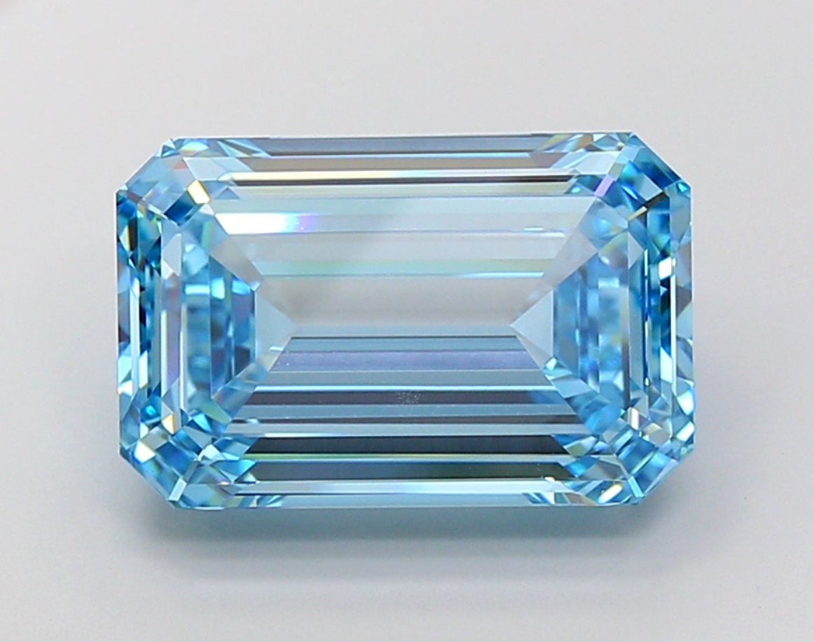 15 CT Blue Emerald Cut Lab Grown Diamond for Engagement Ring or Anniversary Gift | IGI Certified | Best for Necklace or Bracelet | Gift for Wife