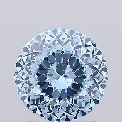 1.45 CT Blue Round Cut Lab Grown Diamond for Engagement Ring or Anniversary Gift | IGI Certified | Best for Necklace or Bracelet | Gift for Wife