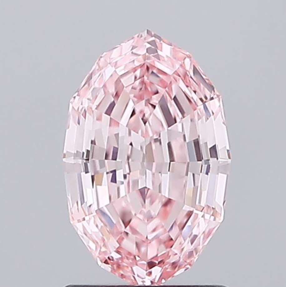 1.36 CT Pink Oval Polygon Lab Grown Diamond for Necklace or Earrings | IGI Certified | Best for Anniversary Gift or Engagement Ring