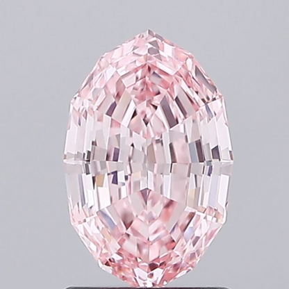 1.36 CT Pink Oval Polygon Lab Grown Diamond for Necklace or Earrings | IGI Certified | Best for Anniversary Gift or Engagement Ring