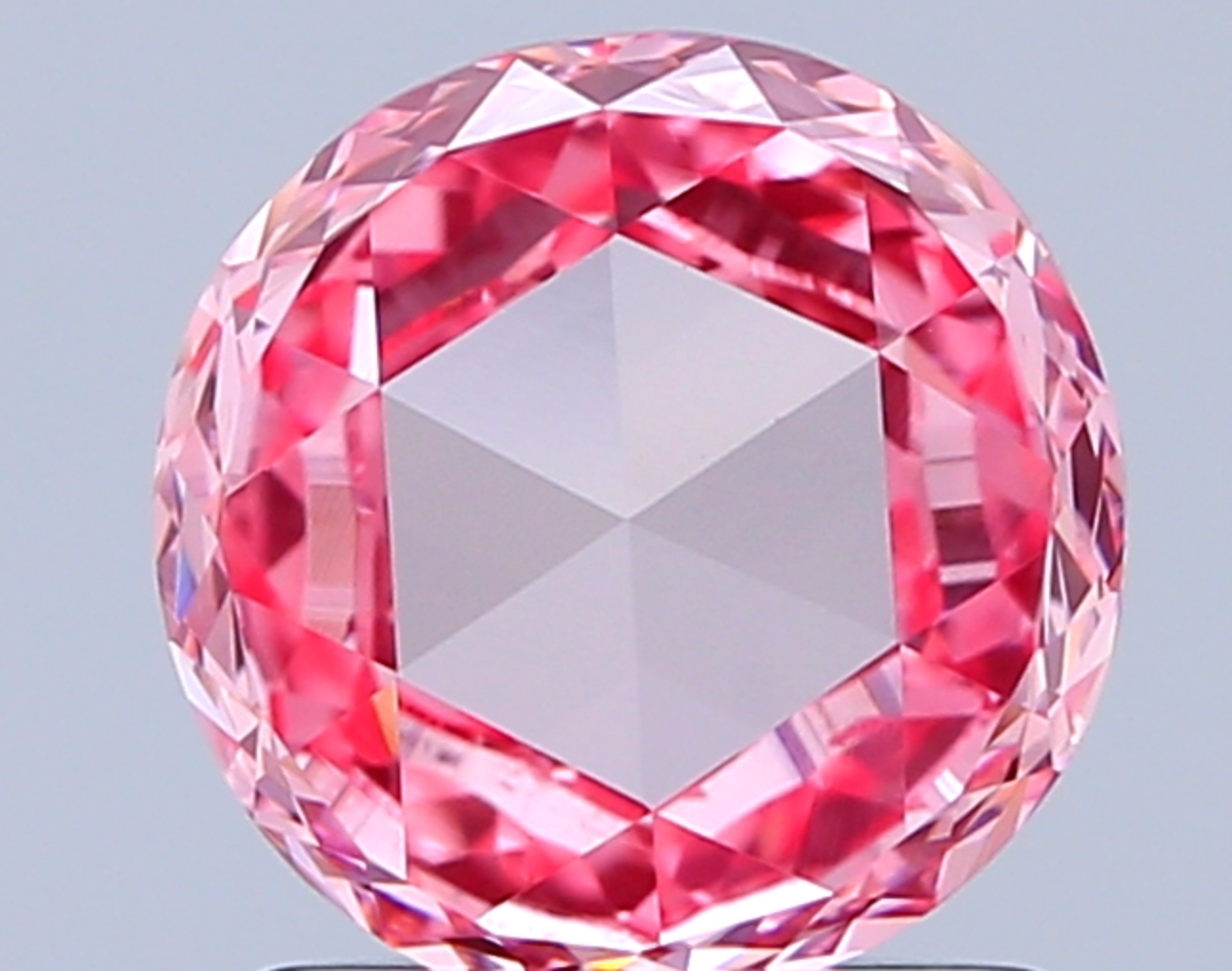 1 CT Pink Round Rose Cut Lab Grown Diamond for Engagement Ring | IGI Certified | Best for Anniversary Gift or Necklace | Gift for Wife