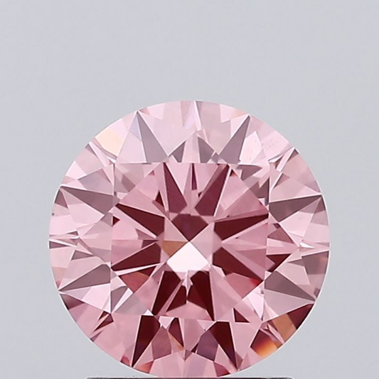 1.44 CT Pink Round Cut Lab Grown Diamond for Engagement Ring | IGI Certified | Diamond for Necklace or Bracelet