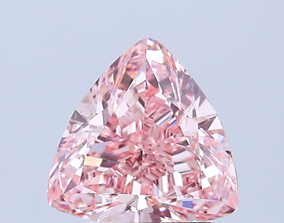 2 CT Pink Triangular Cut Lab Grown Diamond for Engagement Ring | IGI Certified | Diamond for Jewelry | Gift for Wife