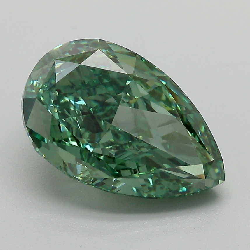 4.29 CT Green Pear Cut Lab Grown Diamond for Anniversary Gift | IGI Certified | Diamond for Jewelry or Engagement Ring