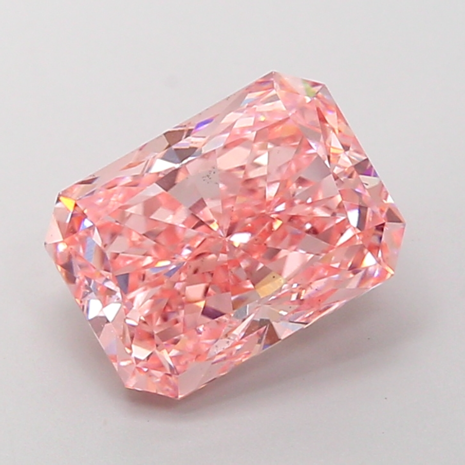 4 CT Pink Radiant Cut Lab Grown Diamond for Engagement Ring or Anniversary Gift | IGI Certified | Best Diamond for Jewelry or Birthday Gift