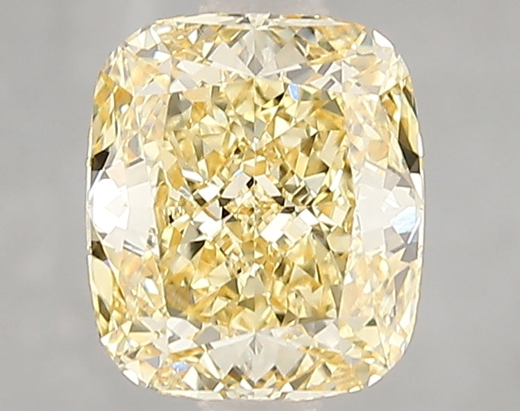 2 CT Yellow Cushion Cut Lab Grown Diamond For Engagement Ring - IGI Certified