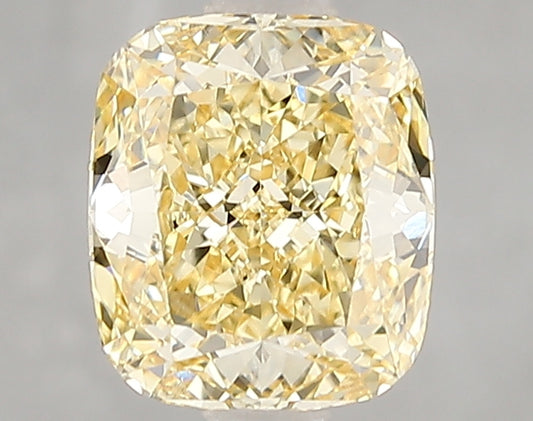 2 CT Yellow Cushion Cut Lab Grown Diamond For Engagement Ring - IGI Certified