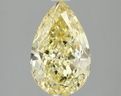 2 CT Yellow Pear Lab Grown Diamond For Engagement Ring - IGI Certified