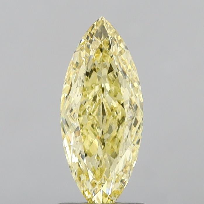 2 CT Yellow Marquise Cut Lab Grown Diamond For Engagement Ring - IGI Certified