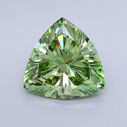 2.03 CT Green Triangle Lab Grown Diamond For Engagement Ring - IGI Certified