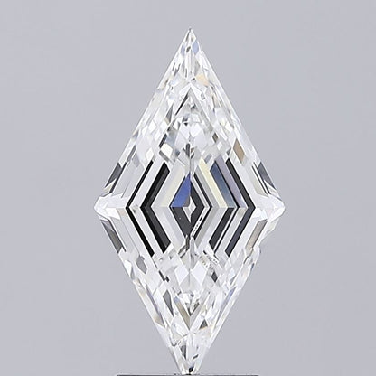 2 CT Lozenge Step Cut Lab Grown Diamond For Engagement Ring - IGI Certified