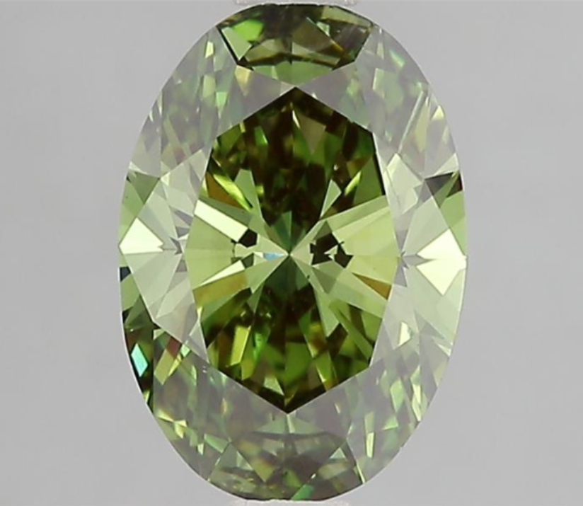 2 CT Green Oval Lab Grown Diamond For Engagement Ring - VVS2