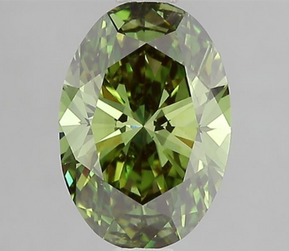 2 CT Green Oval Lab Grown Diamond For Engagement Ring - VVS2