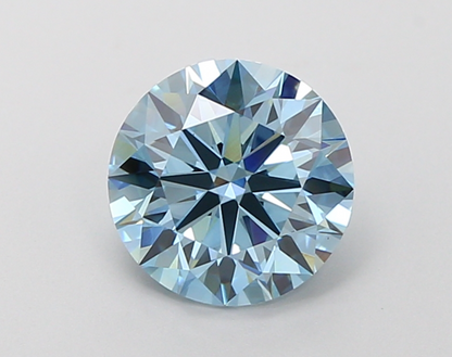 2 CT Blue Round Cut Lab Grown Diamond | IGI Certified | Best for Anniversary Gift | Diamond for Engagement Ring or Necklace