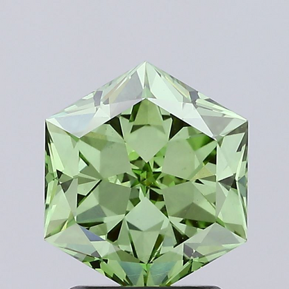 2 CT Green Hexagonal Cut Lab Grown Diamond for Engagement Ring or Anniversary Gift | IGI Certified | Best for Necklace or Bracelet | Gift for Wife