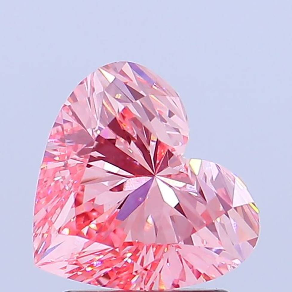 2 CT Pink Heart Shape Lab Grown Diamond for Wedding Ring | Best for Engagement Ring or Anniversary Gift | Diamond for Necklace or Bracelet | Gift for Wife