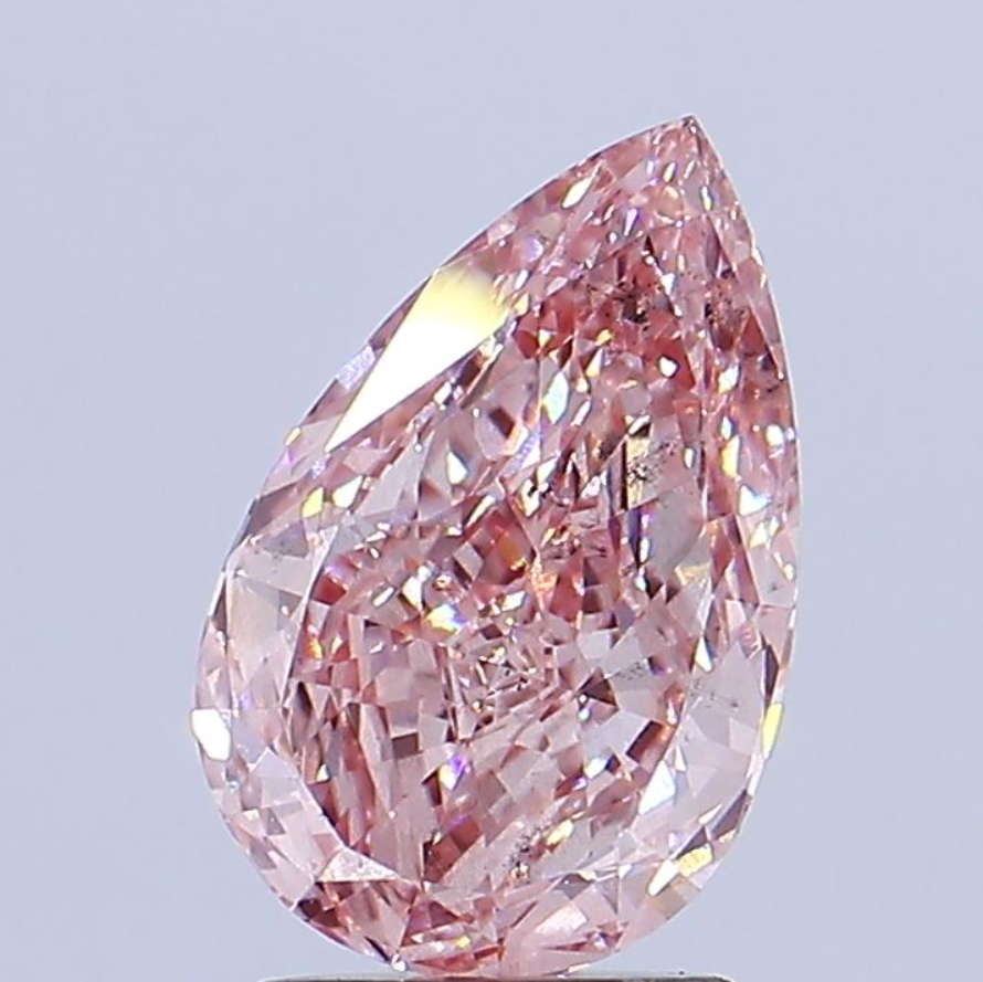 2 CT Pink Pear Shape Lab Grown Diamond for Necklace or Bracelet | IGI Certified | Best for Anniversary Gift | Gift for Wife