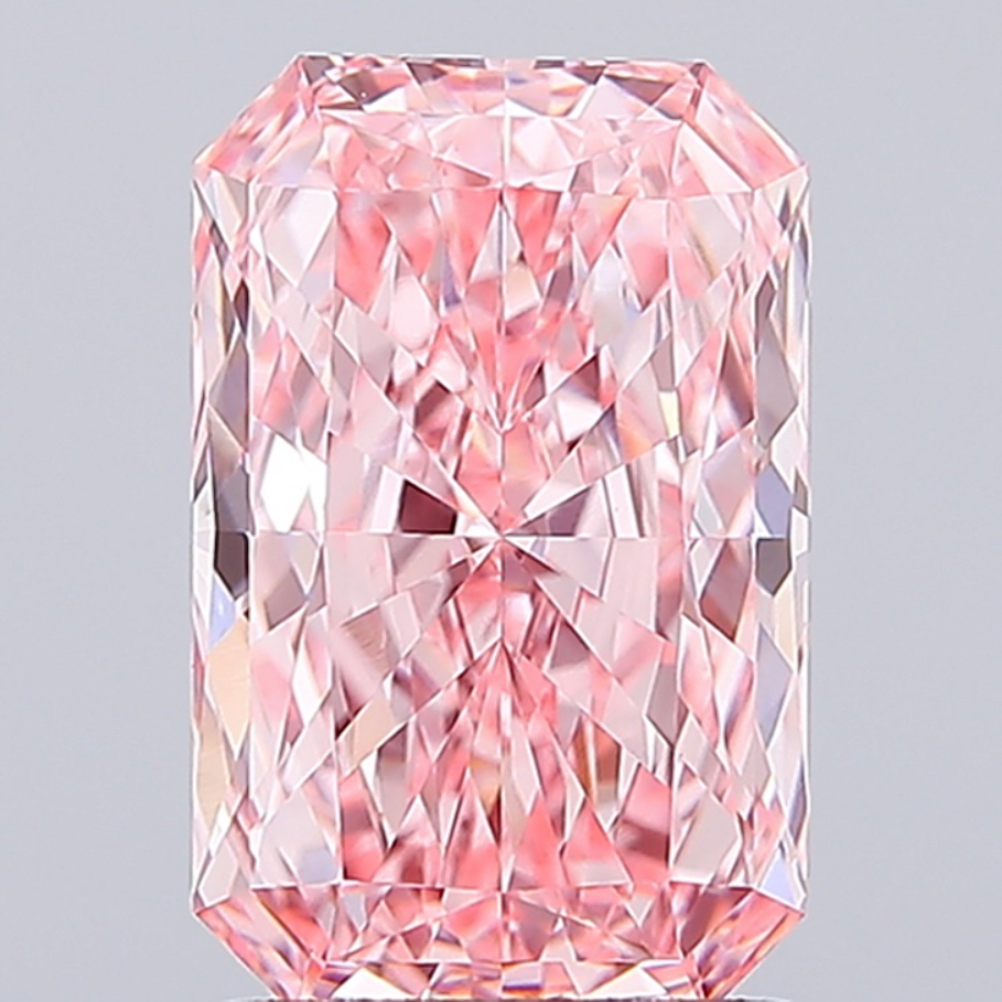 2 CT Pink Radiant Cut Lab Grown Diamond for Jewelry | IGI Certified | Diamond for Engagement Ring or Anniversary Gift | Gift for Wife