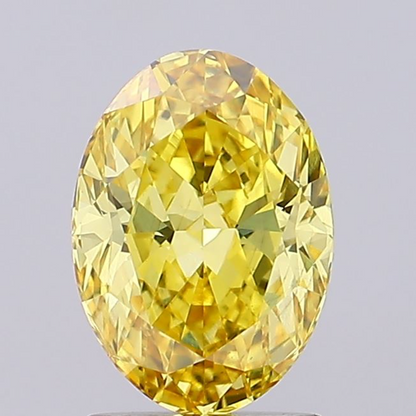 2 CT Yellow Oval Lab Grown Diamond for Engagement Gift or Anniversary Gift | IGI Certified | Best for Anklet or Bracelet