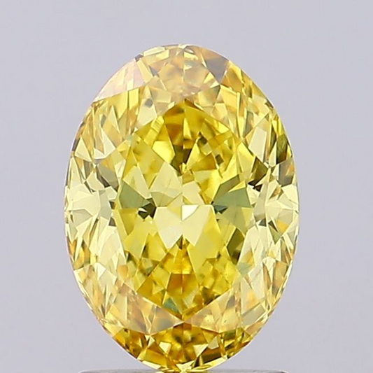2 CT Yellow Oval Lab Grown Diamond for Engagement Gift or Anniversary Gift | IGI Certified | Best for Anklet or Bracelet