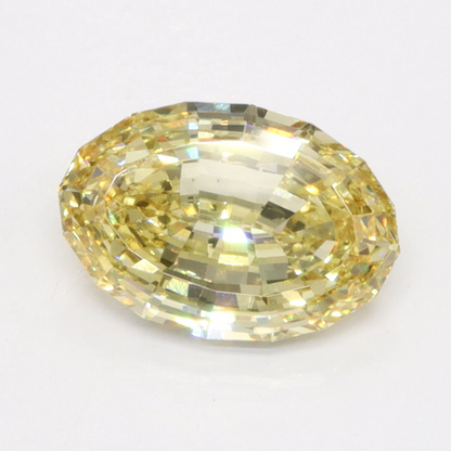 2.15 CT Yellow Oval Polygon Step Cut Lab Grown Diamond | IGI Certified | Diamond for Anniversary Gift or Jewelry