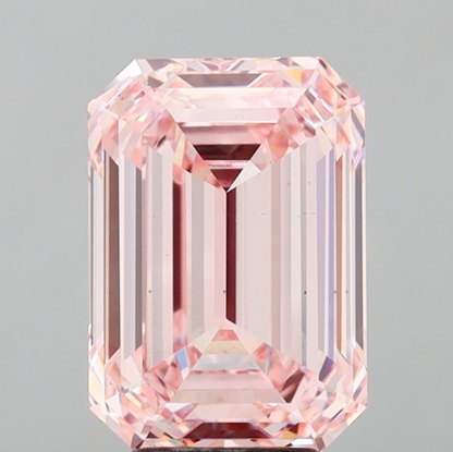 5 CT Pink Emerald Cut Lab Grown Diamond for Wedding Ring | IGI Certified | Diamond for Anniversary Gift or Engagement Ring