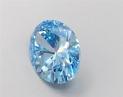 IGI Certified 3 CT Oval Vivid Blue CVD Diamond For Engagement Ring | Anniversary Gift