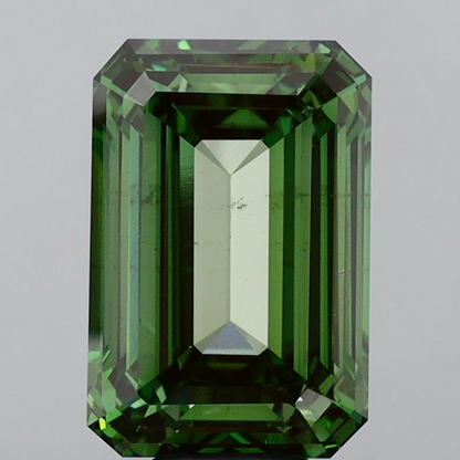 10.11 CT Green Emerald Cut Lab Grown Diamond | IGI Certified | Diamond for Anniversary Gift or Wedding Gift