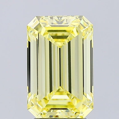 3.21 CT Yellow Princess Cut Lab Grown Diamond For Engagement Ring - IGI Certified