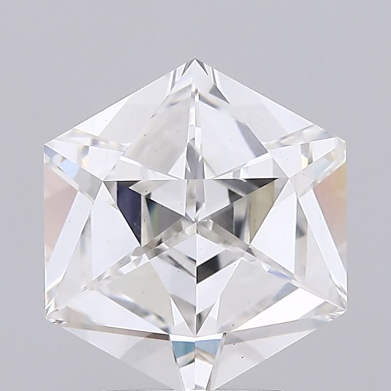 3.31 CT Antique Hexagonal Lab Grown Diamond For Engagement Ring - IGI Certified