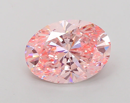 3.51 CT Pink Oval Lab Grown Diamond For Engagement Ring - IGI Certified