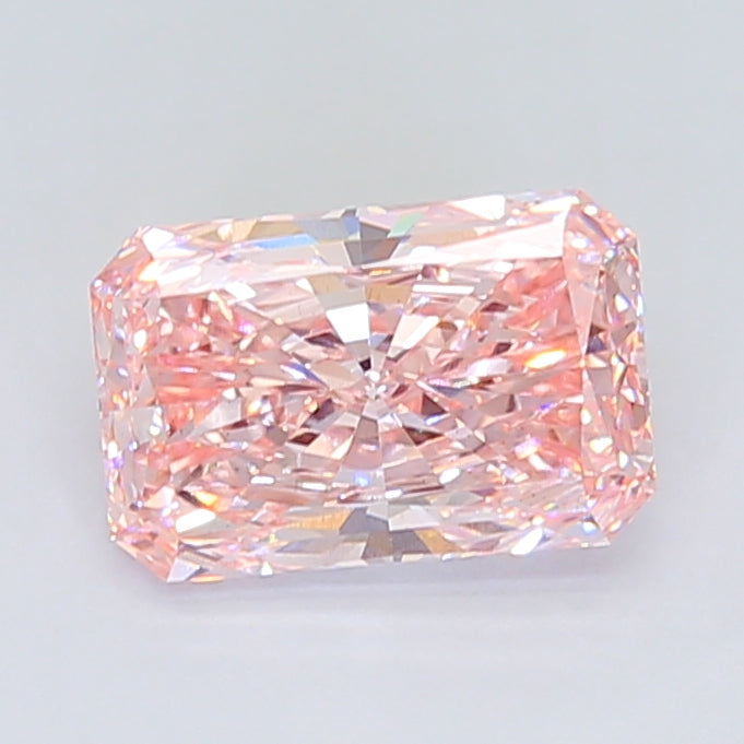 3.69 CT Pink Radiant Cut Lab Grown Diamond For Engagement Ring - IGI Certified