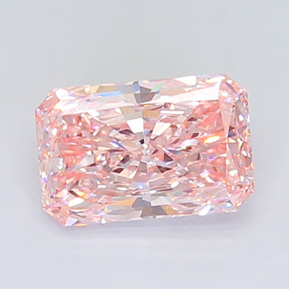 3.69 CT Pink Radiant Cut Lab Grown Diamond For Engagement Ring - IGI Certified