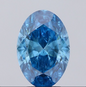 3 CT Oval Vivid Blue Lab Grown Diamond For Engagement Ring